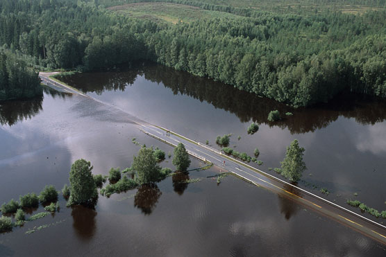 Flooding river